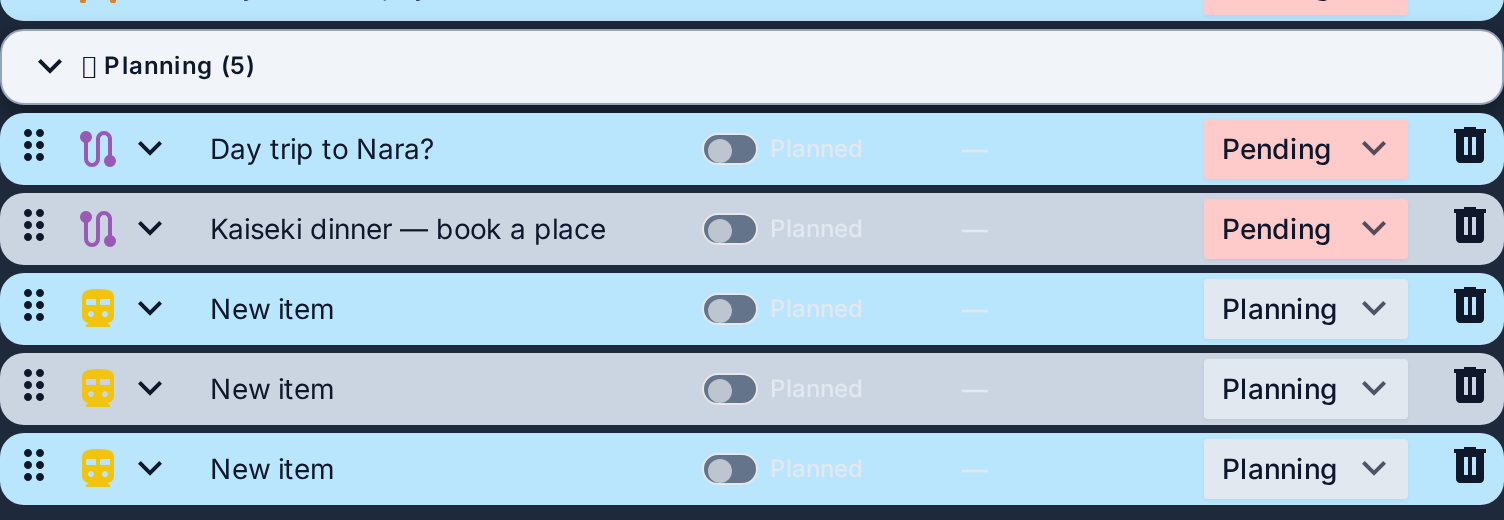 Planning section